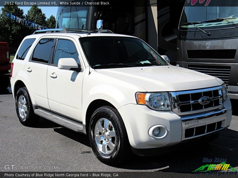 White Suede / Charcoal Black 2012 Ford Escape Limited V6