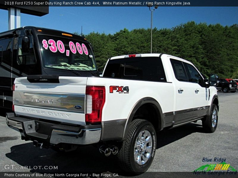 White Platinum Metallic / King Ranch Kingsville Java 2018 Ford F250 Super Duty King Ranch Crew Cab 4x4