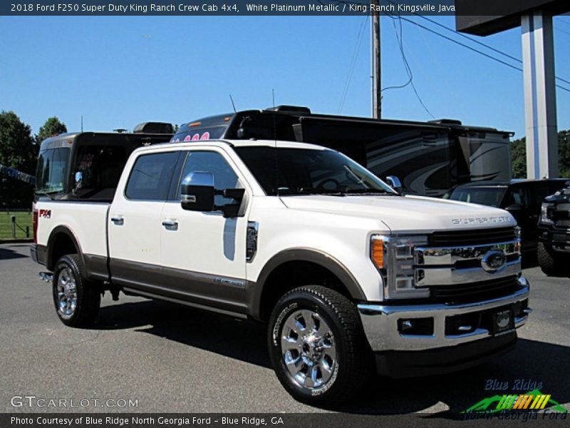 White Platinum Metallic / King Ranch Kingsville Java 2018 Ford F250 Super Duty King Ranch Crew Cab 4x4