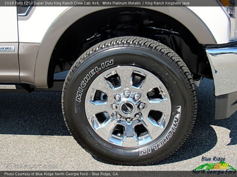 White Platinum Metallic / King Ranch Kingsville Java 2018 Ford F250 Super Duty King Ranch Crew Cab 4x4