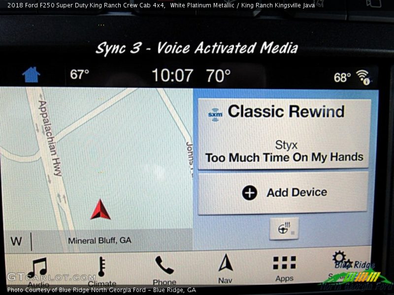 White Platinum Metallic / King Ranch Kingsville Java 2018 Ford F250 Super Duty King Ranch Crew Cab 4x4