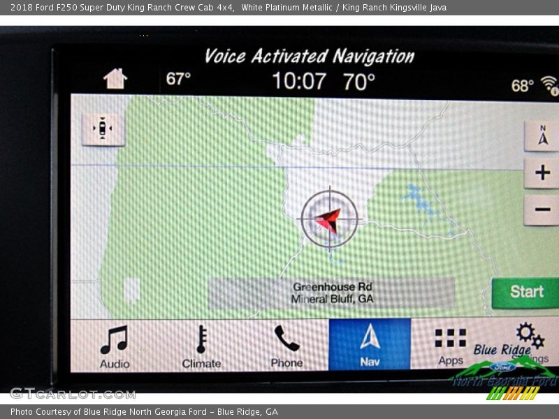 White Platinum Metallic / King Ranch Kingsville Java 2018 Ford F250 Super Duty King Ranch Crew Cab 4x4