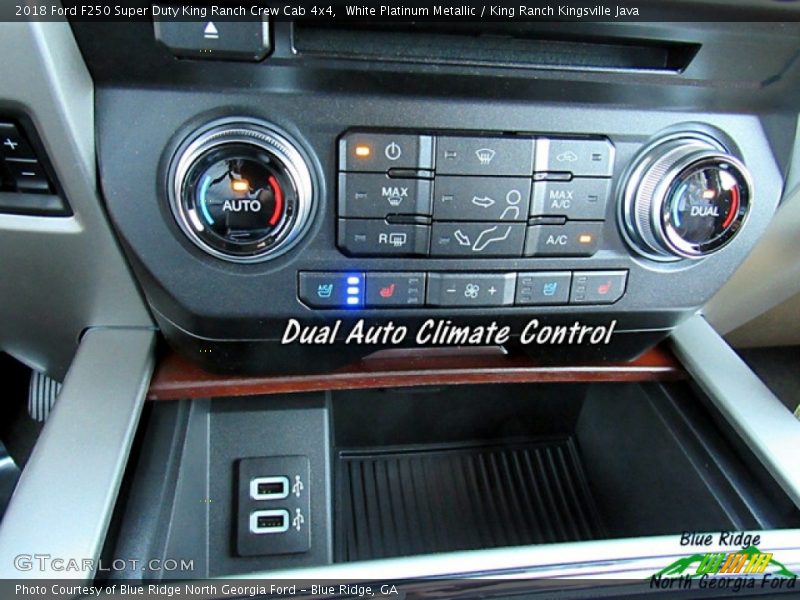 White Platinum Metallic / King Ranch Kingsville Java 2018 Ford F250 Super Duty King Ranch Crew Cab 4x4