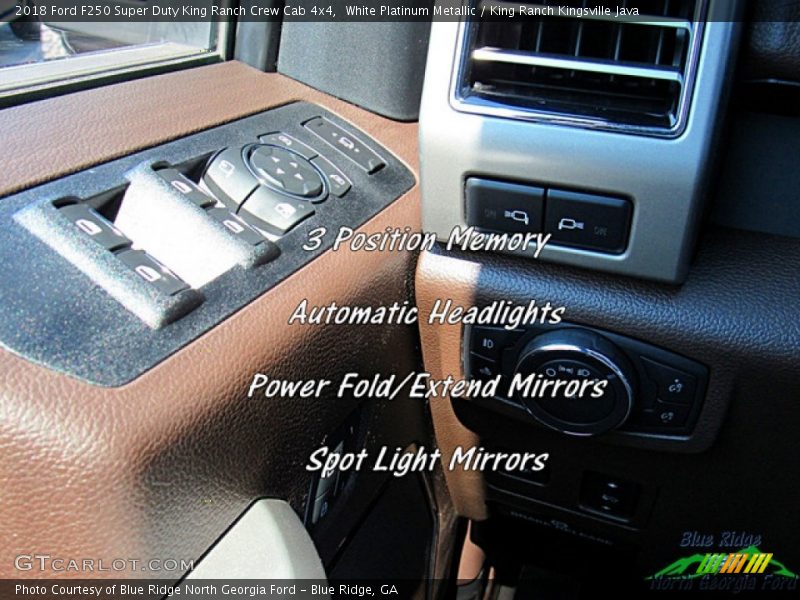 White Platinum Metallic / King Ranch Kingsville Java 2018 Ford F250 Super Duty King Ranch Crew Cab 4x4