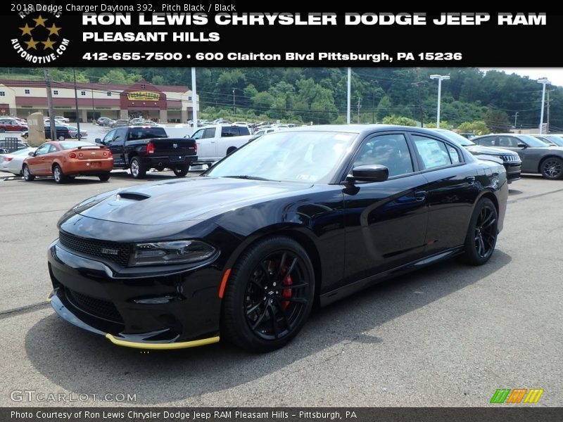 Pitch Black / Black 2018 Dodge Charger Daytona 392