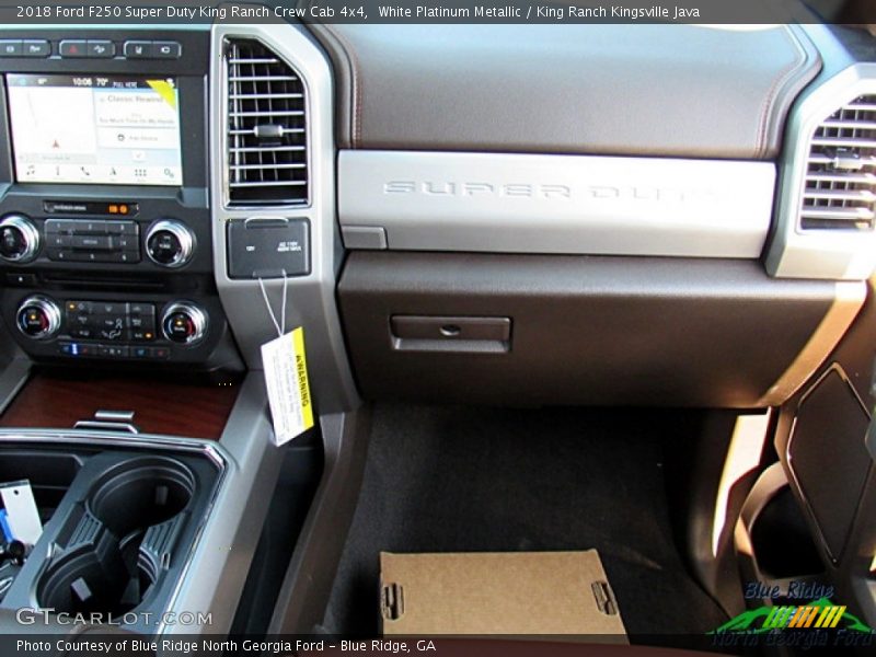 White Platinum Metallic / King Ranch Kingsville Java 2018 Ford F250 Super Duty King Ranch Crew Cab 4x4