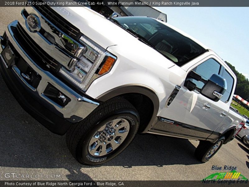 White Platinum Metallic / King Ranch Kingsville Java 2018 Ford F250 Super Duty King Ranch Crew Cab 4x4