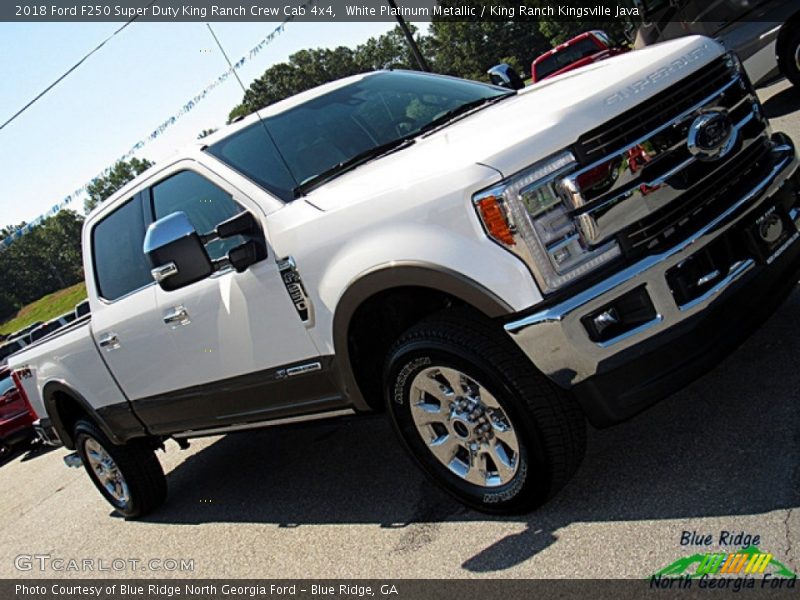 White Platinum Metallic / King Ranch Kingsville Java 2018 Ford F250 Super Duty King Ranch Crew Cab 4x4