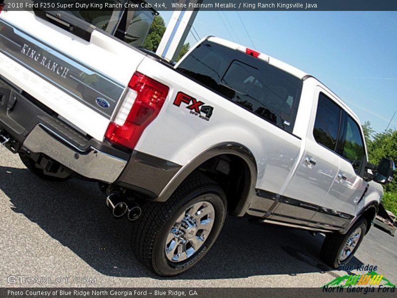 White Platinum Metallic / King Ranch Kingsville Java 2018 Ford F250 Super Duty King Ranch Crew Cab 4x4