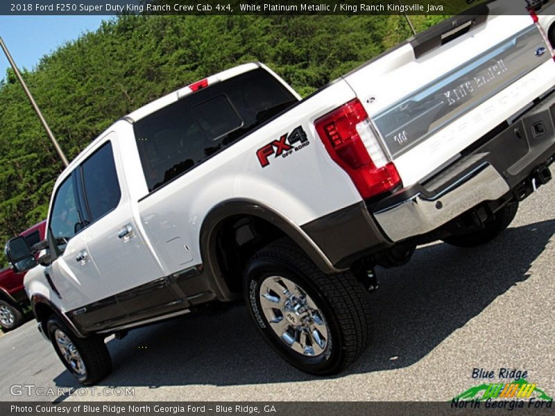 White Platinum Metallic / King Ranch Kingsville Java 2018 Ford F250 Super Duty King Ranch Crew Cab 4x4