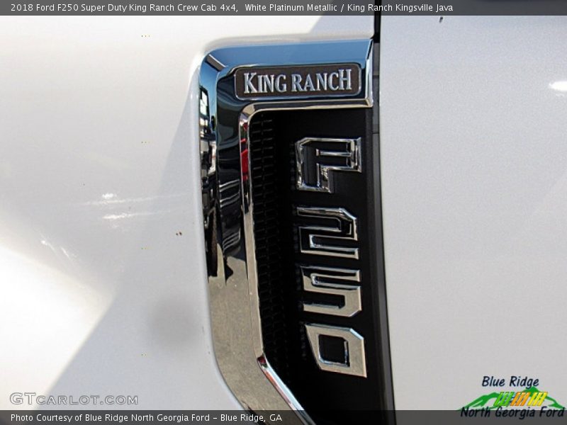 White Platinum Metallic / King Ranch Kingsville Java 2018 Ford F250 Super Duty King Ranch Crew Cab 4x4