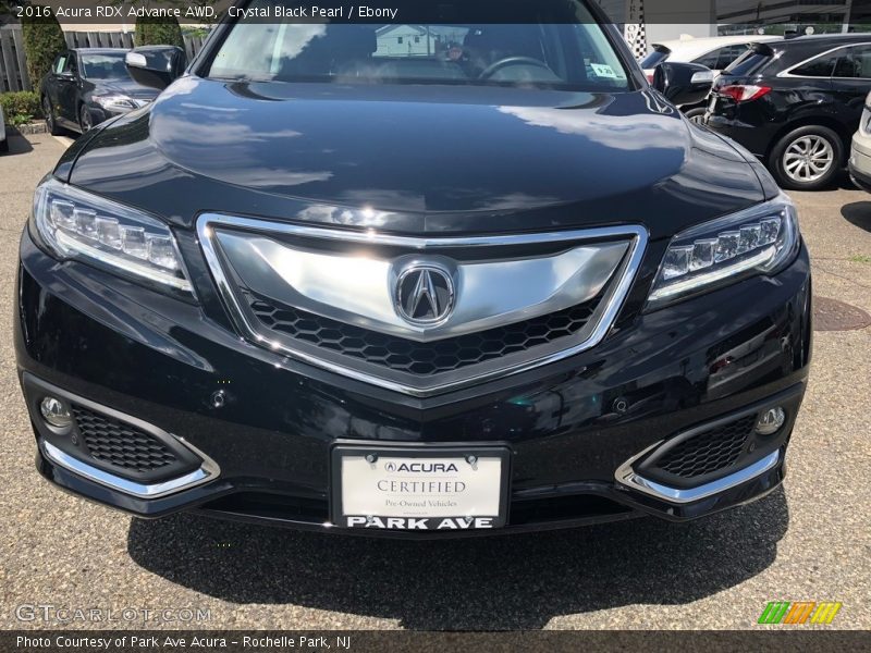 Crystal Black Pearl / Ebony 2016 Acura RDX Advance AWD