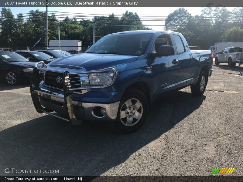 Blue Streak Metallic / Graphite Gray 2007 Toyota Tundra SR5 Double Cab