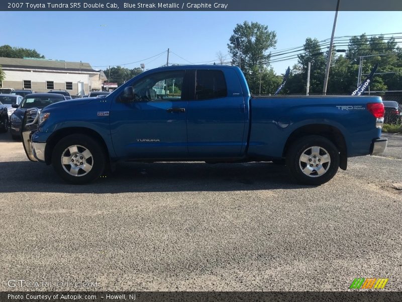 Blue Streak Metallic / Graphite Gray 2007 Toyota Tundra SR5 Double Cab