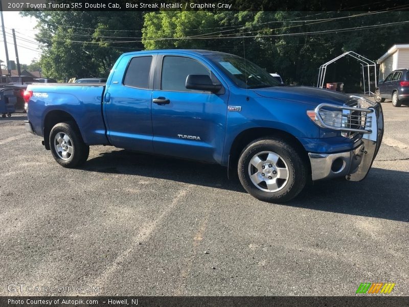 Blue Streak Metallic / Graphite Gray 2007 Toyota Tundra SR5 Double Cab