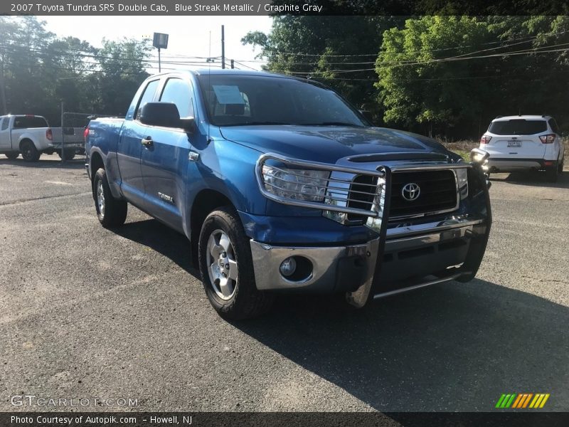 Blue Streak Metallic / Graphite Gray 2007 Toyota Tundra SR5 Double Cab