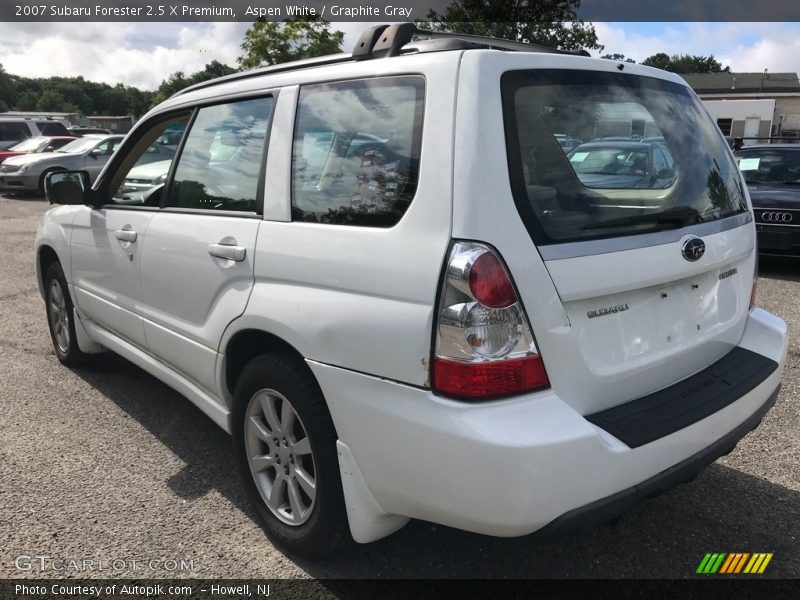 Aspen White / Graphite Gray 2007 Subaru Forester 2.5 X Premium