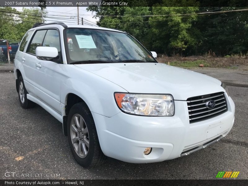 Aspen White / Graphite Gray 2007 Subaru Forester 2.5 X Premium