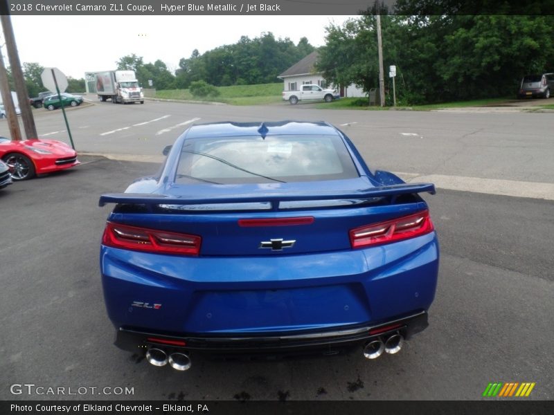 Hyper Blue Metallic / Jet Black 2018 Chevrolet Camaro ZL1 Coupe