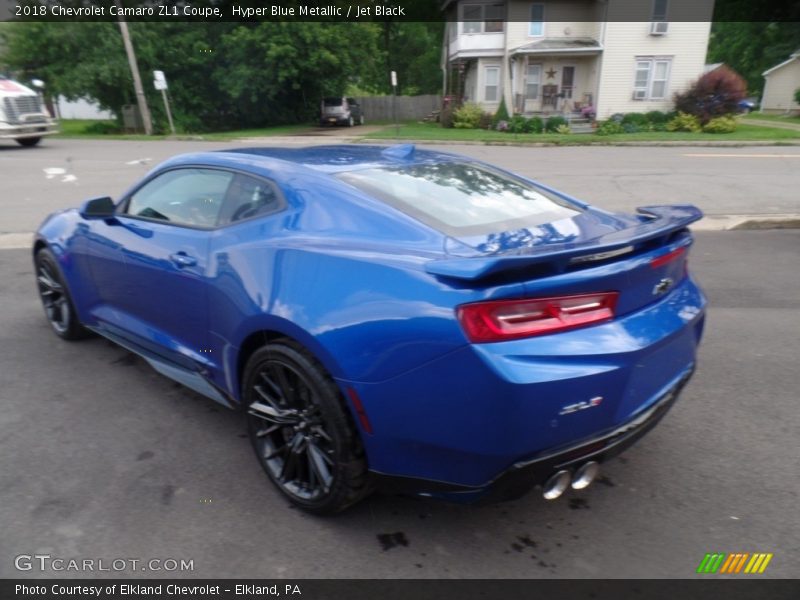 Hyper Blue Metallic / Jet Black 2018 Chevrolet Camaro ZL1 Coupe