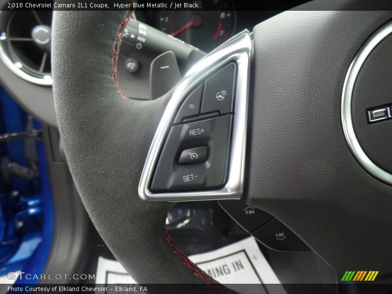 Hyper Blue Metallic / Jet Black 2018 Chevrolet Camaro ZL1 Coupe