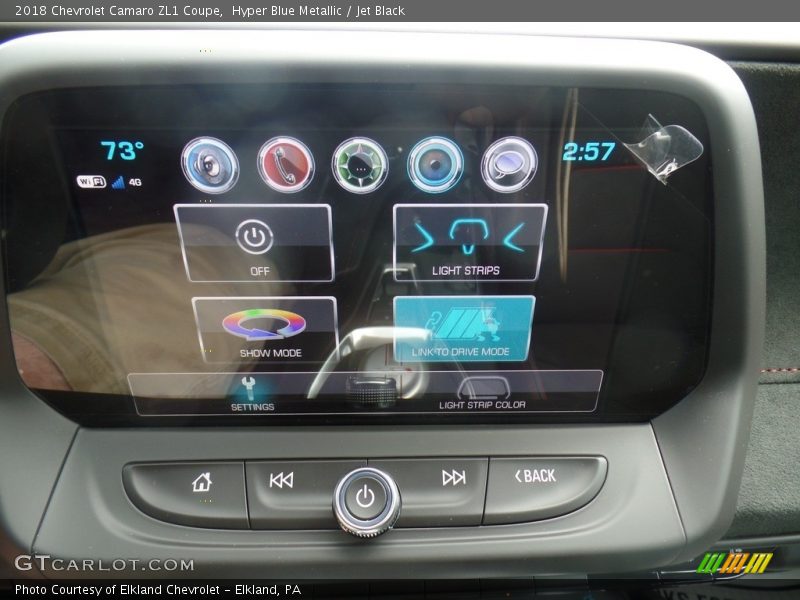 Hyper Blue Metallic / Jet Black 2018 Chevrolet Camaro ZL1 Coupe