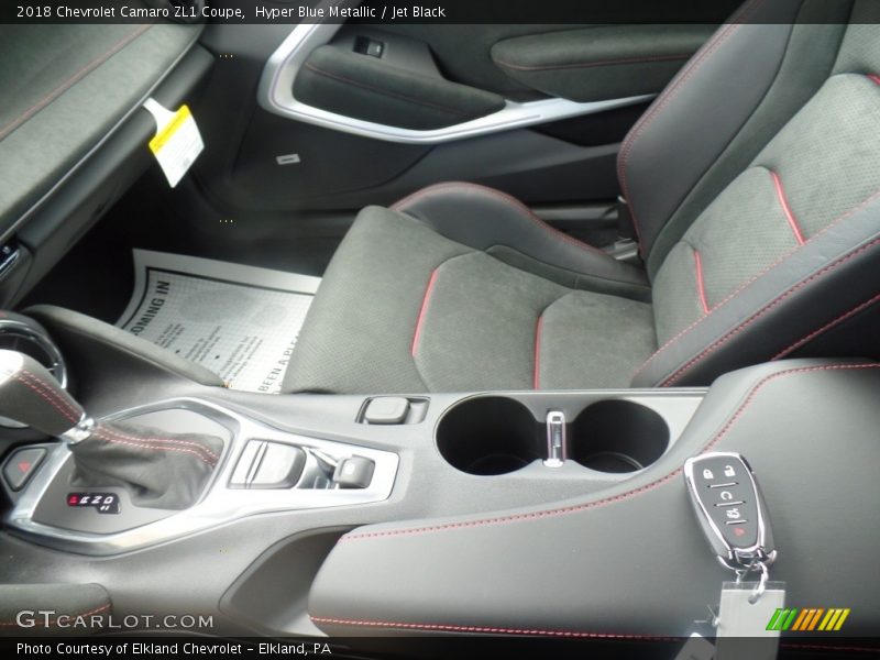 Hyper Blue Metallic / Jet Black 2018 Chevrolet Camaro ZL1 Coupe