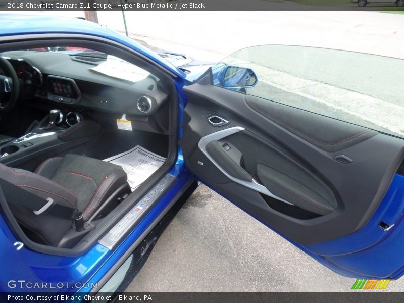 Hyper Blue Metallic / Jet Black 2018 Chevrolet Camaro ZL1 Coupe