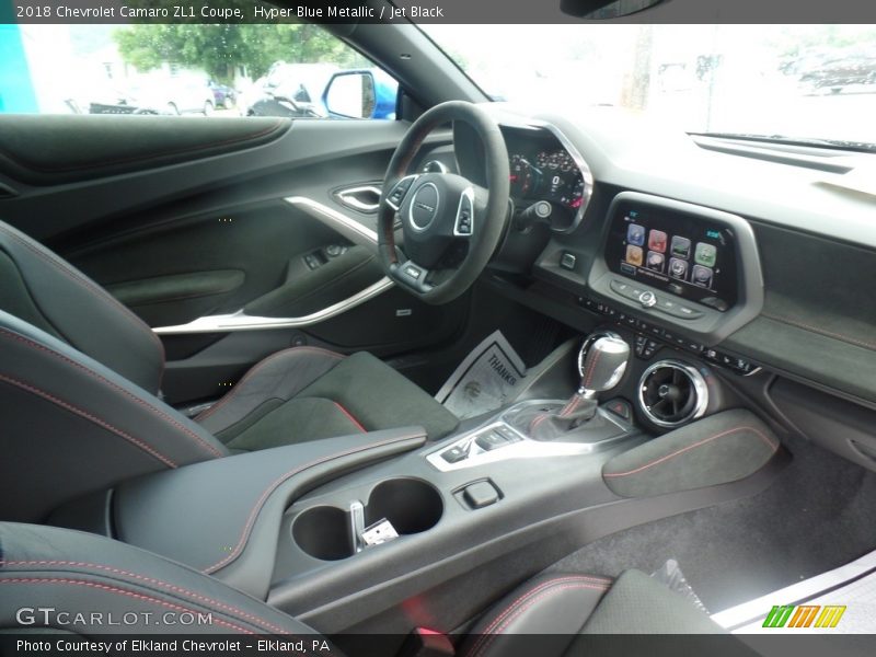 Hyper Blue Metallic / Jet Black 2018 Chevrolet Camaro ZL1 Coupe