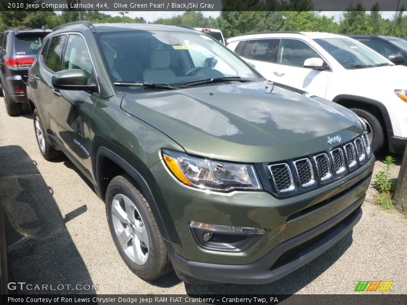 Olive Green Pearl / Black/Ski Gray 2018 Jeep Compass Latitude 4x4