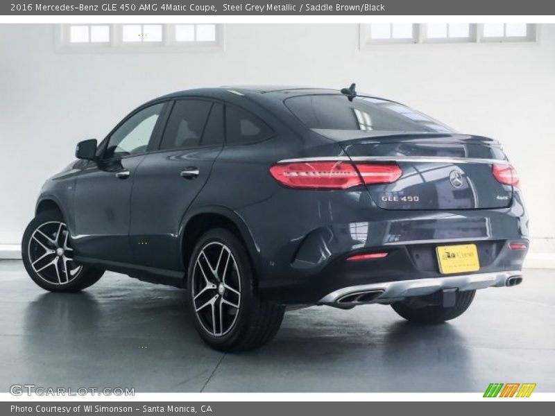 Steel Grey Metallic / Saddle Brown/Black 2016 Mercedes-Benz GLE 450 AMG 4Matic Coupe