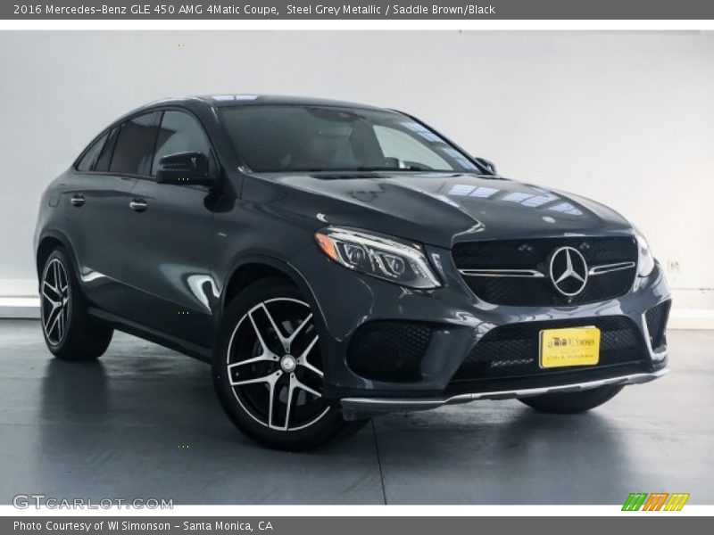 Steel Grey Metallic / Saddle Brown/Black 2016 Mercedes-Benz GLE 450 AMG 4Matic Coupe