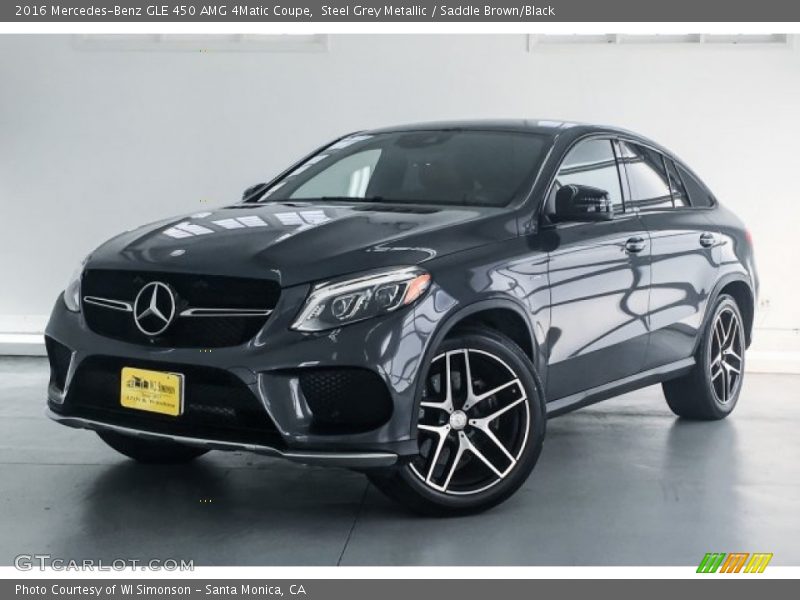 Steel Grey Metallic / Saddle Brown/Black 2016 Mercedes-Benz GLE 450 AMG 4Matic Coupe