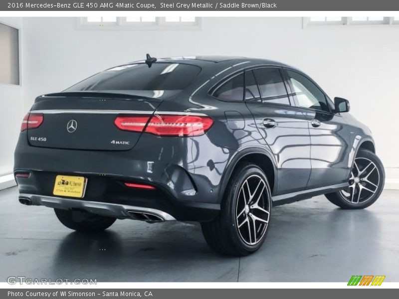 Steel Grey Metallic / Saddle Brown/Black 2016 Mercedes-Benz GLE 450 AMG 4Matic Coupe