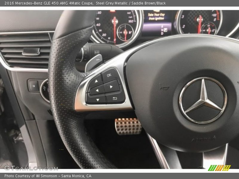 Steel Grey Metallic / Saddle Brown/Black 2016 Mercedes-Benz GLE 450 AMG 4Matic Coupe