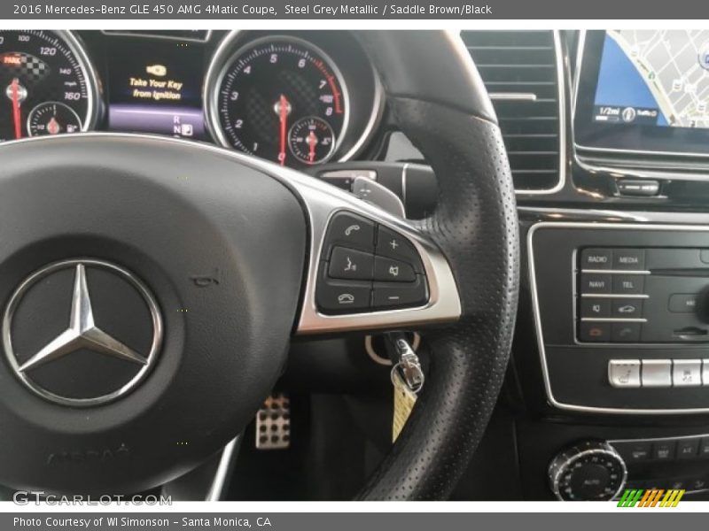 Steel Grey Metallic / Saddle Brown/Black 2016 Mercedes-Benz GLE 450 AMG 4Matic Coupe