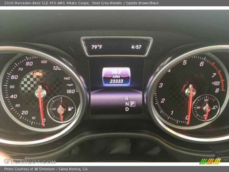 Steel Grey Metallic / Saddle Brown/Black 2016 Mercedes-Benz GLE 450 AMG 4Matic Coupe