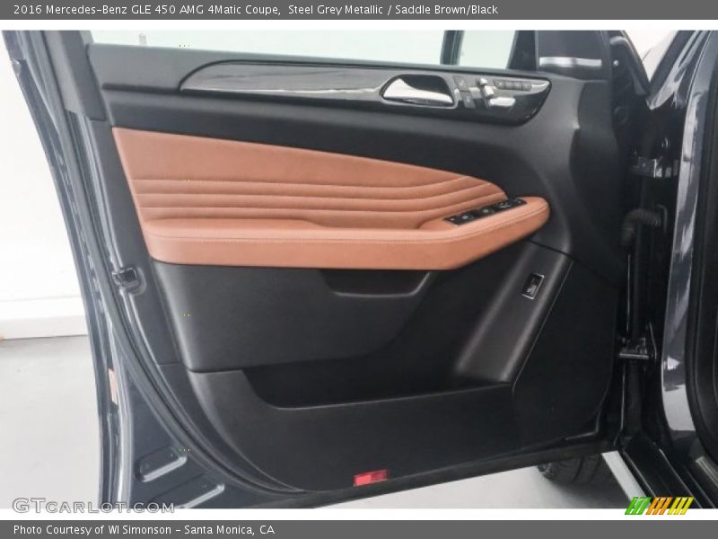 Steel Grey Metallic / Saddle Brown/Black 2016 Mercedes-Benz GLE 450 AMG 4Matic Coupe