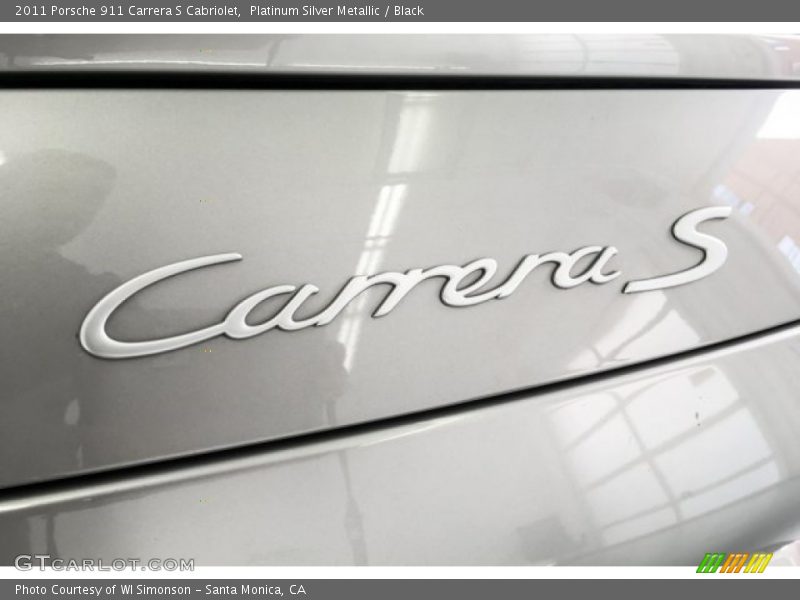 Platinum Silver Metallic / Black 2011 Porsche 911 Carrera S Cabriolet