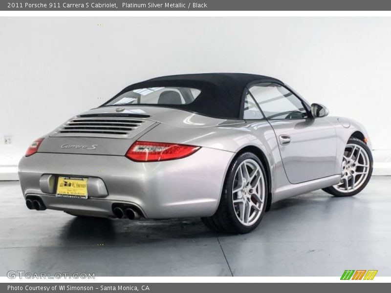 Platinum Silver Metallic / Black 2011 Porsche 911 Carrera S Cabriolet