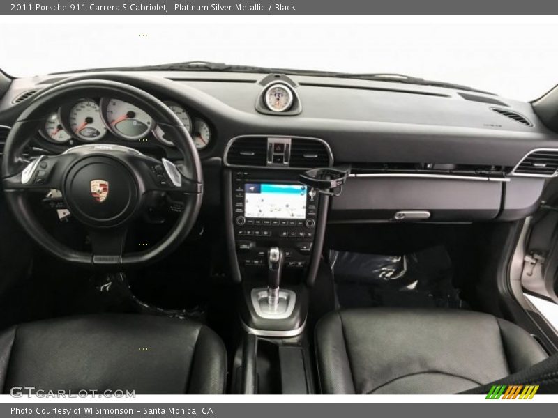 Platinum Silver Metallic / Black 2011 Porsche 911 Carrera S Cabriolet