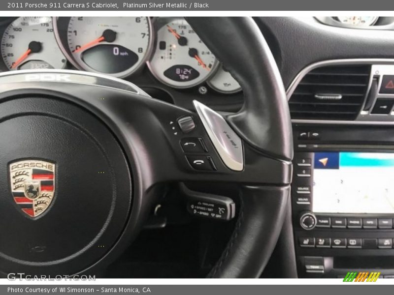 Platinum Silver Metallic / Black 2011 Porsche 911 Carrera S Cabriolet