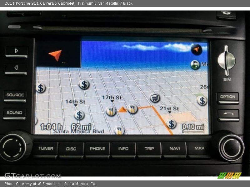 Platinum Silver Metallic / Black 2011 Porsche 911 Carrera S Cabriolet