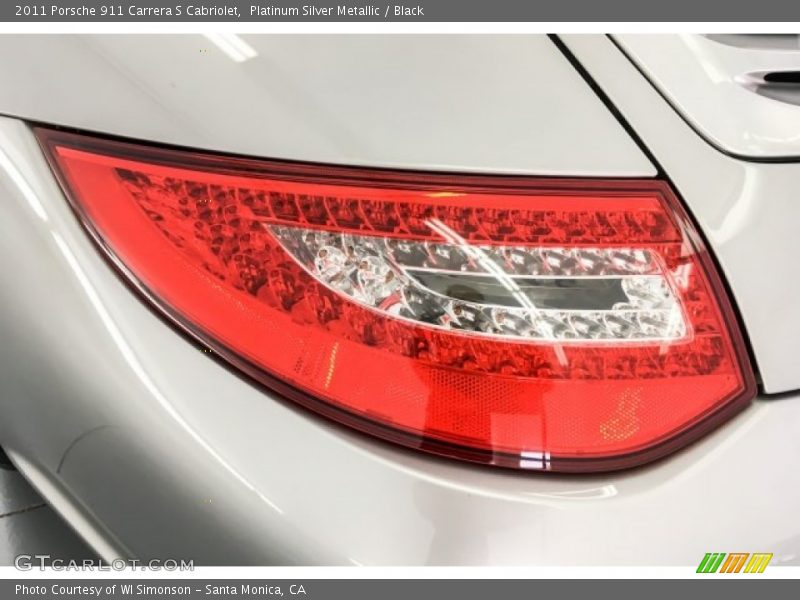 Platinum Silver Metallic / Black 2011 Porsche 911 Carrera S Cabriolet