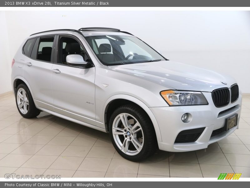 Titanium Silver Metallic / Black 2013 BMW X3 xDrive 28i