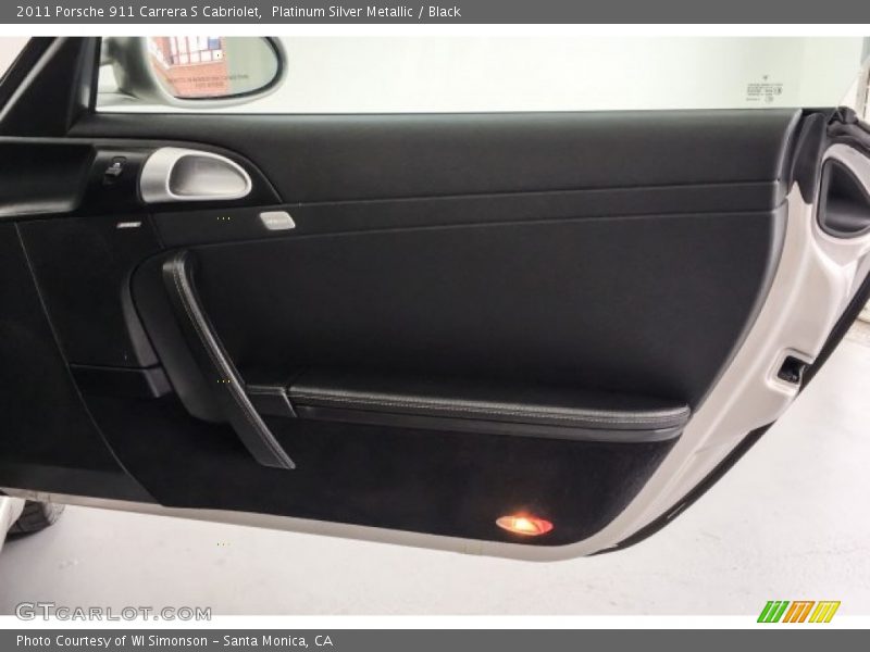 Platinum Silver Metallic / Black 2011 Porsche 911 Carrera S Cabriolet