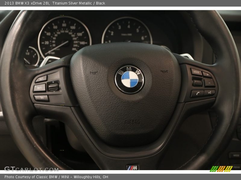 Titanium Silver Metallic / Black 2013 BMW X3 xDrive 28i
