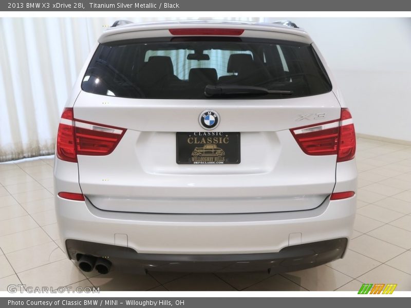 Titanium Silver Metallic / Black 2013 BMW X3 xDrive 28i