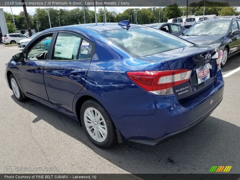 Lapis Blue Metallic / Ivory 2018 Subaru Impreza 2.0i Premium 4-Door