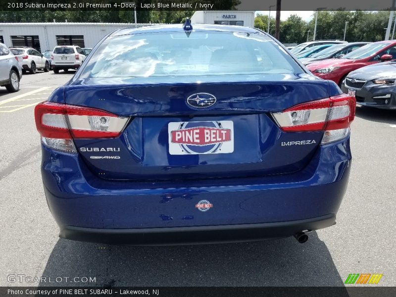 Lapis Blue Metallic / Ivory 2018 Subaru Impreza 2.0i Premium 4-Door